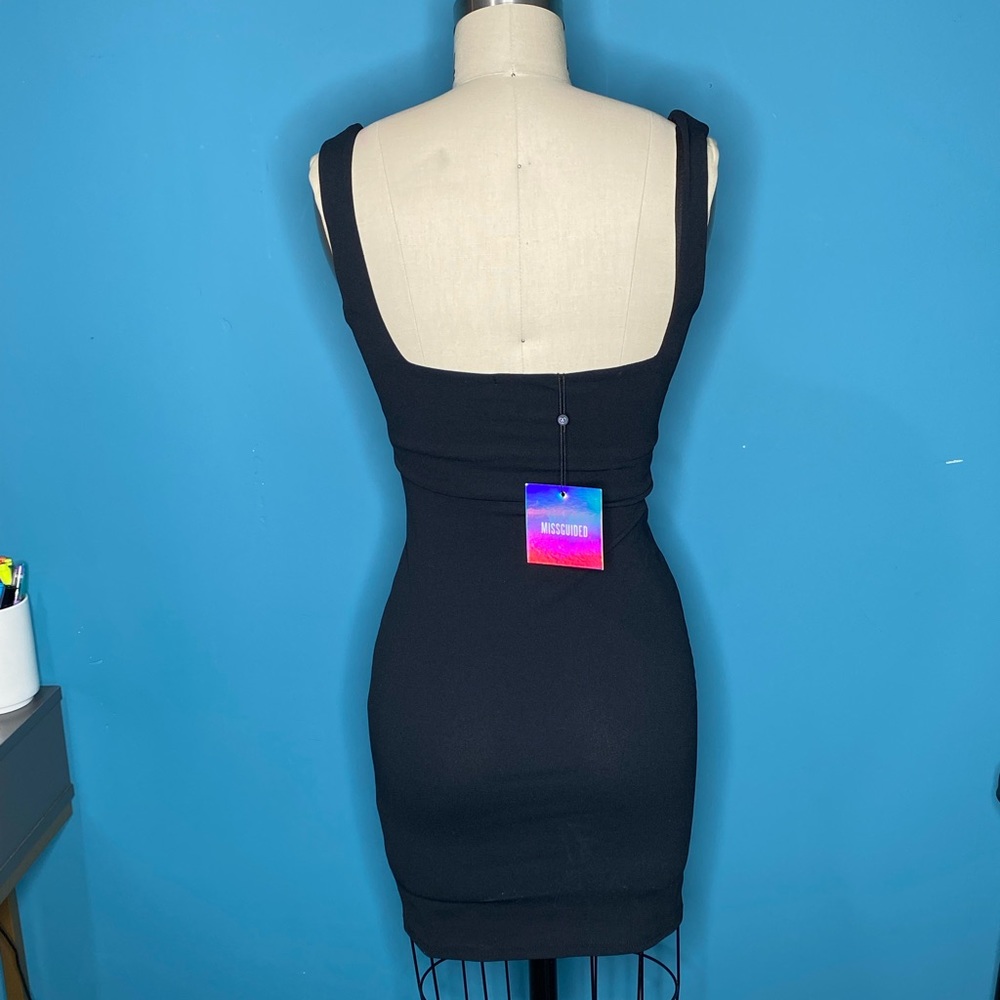NWT black tie up mini dress size 0 - Picture 4 of 4